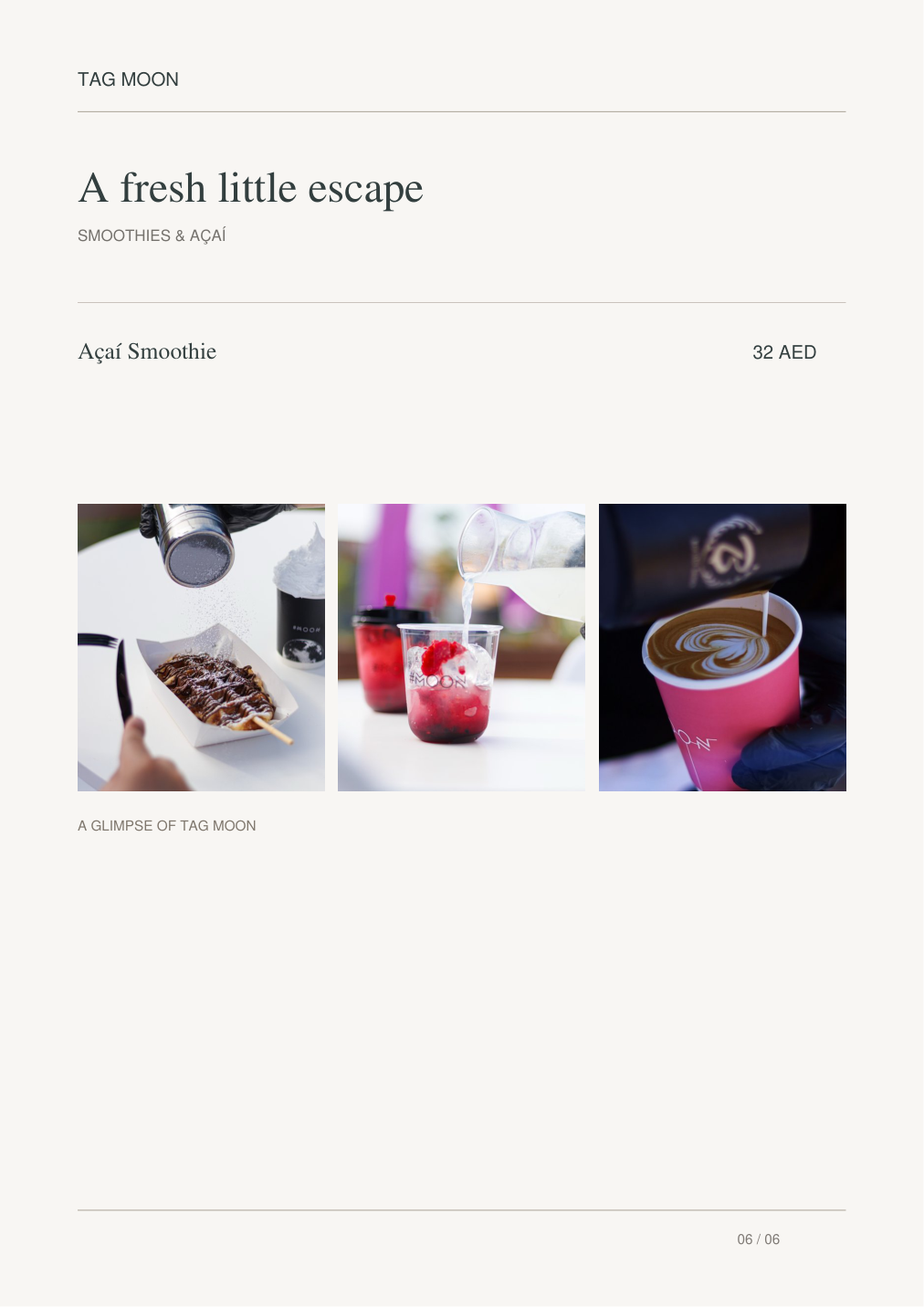 TAG MOON menu page 6